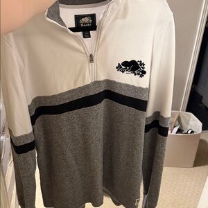 Roots womens Gray and Black Sweater